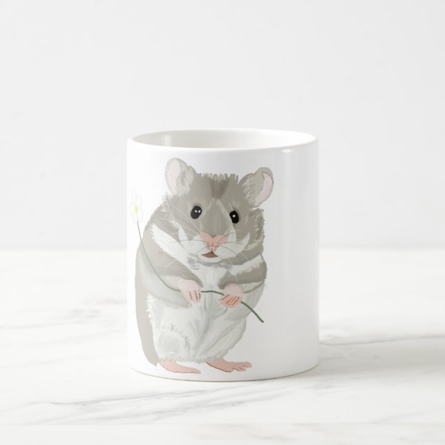 Niedlicher GrauHamster Kaffeetasse (Mittel)