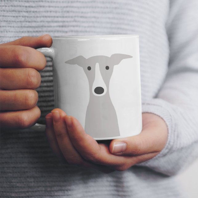Niedlicher Grauhund, italienischer Grauhund oder W Jumbo-Tasse (Von Creator hochgeladen)