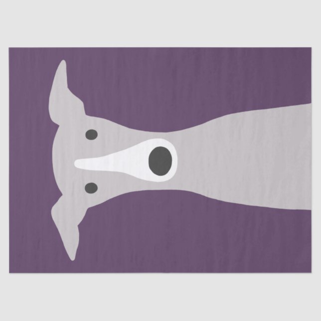 Niedlicher Grauhund, Italienischer Grauhund oder W Seidenpapier (Vorderseite)