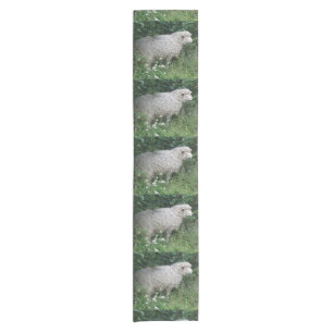 Niedlicher Greedy Sheep Eating Table Runner Kurzer Tischläufer