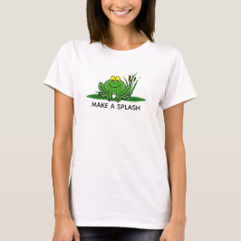 Niedlicher Green Frosch Design T - Shirt