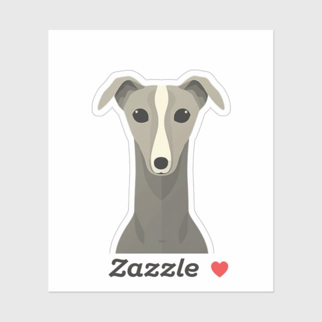 Niedlicher Greyhound Dog Sticker - Funny Whippet V (Blatt)