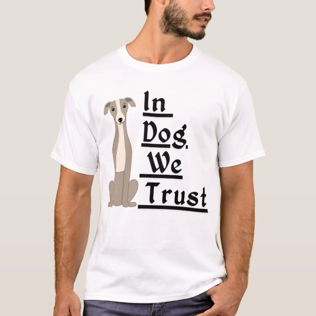 Niedlicher Greyhound Hund | Minimalistisch Whippet T-Shirt (Vorderseite)