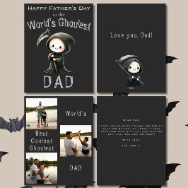 Niedlicher grimmiger Sensenmann 3 Foto Collage Vat Karte