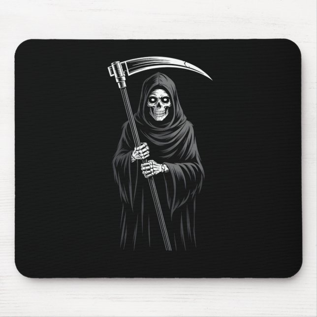 Niedlicher grimmiger Sensenmann Spooky Grave Candy Mousepad (Vorne)