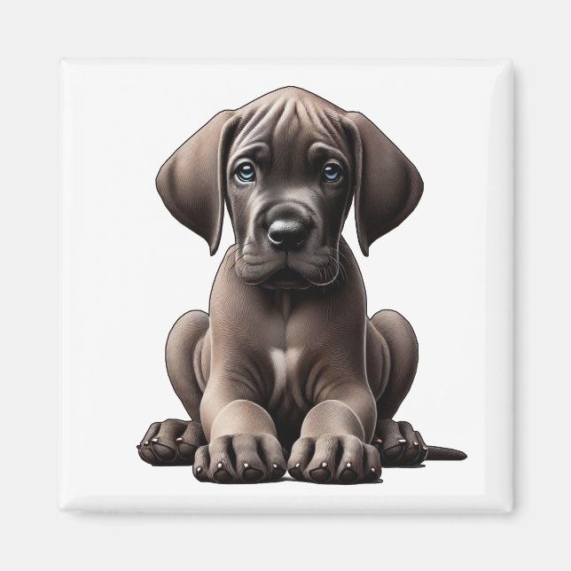 Niedlicher, großartiger Welpe Magnet (Vorne)