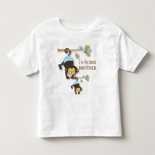 Niedlicher Große Brüderaffe mit Kleinkind-Baby-Bab Kleinkind T-shirt (Vorderseite)