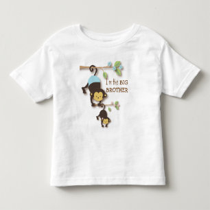 Niedlicher Große Brüderaffe mit Lil' Baby Sack Kleinkind T-shirt