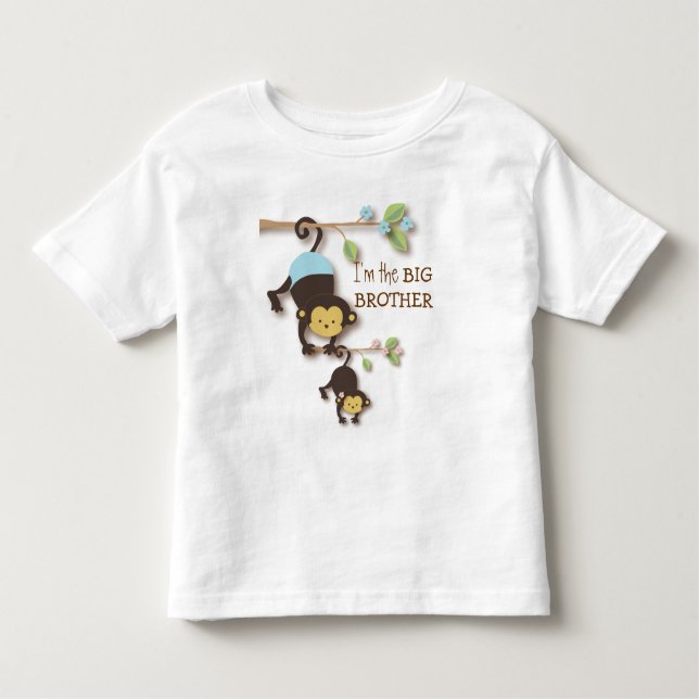 Niedlicher Große Brüderaffe mit Lil' Baby Sack Kleinkind T-shirt (Vorderseite)