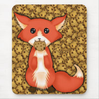 Niedlicher großer mit Augen Fox, der ein Plätzchen