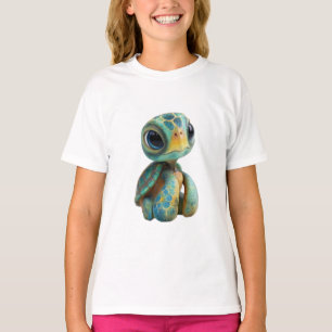 Niedlicher großer Schildkröte mit großen Augen Mee T-Shirt