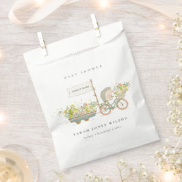 Niedlicher Grown Igel Flora Bike Babydusche Geschenktütchen