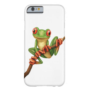 Niedlicher grüner Baum-Frosch auf einer Barely There iPhone 6 Hülle