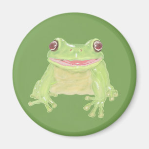 Niedlicher Grüner Baum Frosch - transparent. Magnet