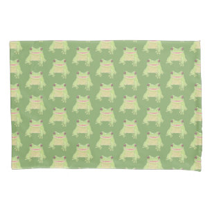 Niedlicher Grüner Baumfrosch - transp pattern. Kissenbezug