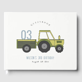 Niedlicher grüner blauer Feldzug Kinder jeden Gebu Gästebuch