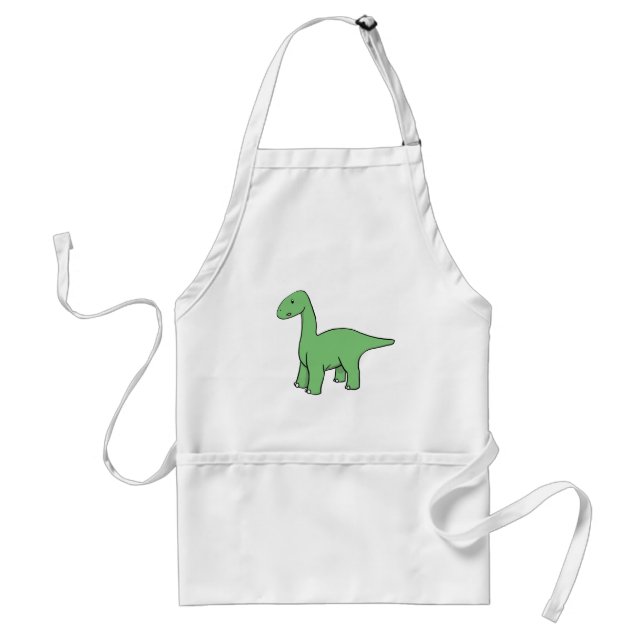 Niedlicher grüner Brontosaurus Schürze (Vorne)