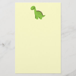 Niedlicher grüner Dinosaurier Briefpapier