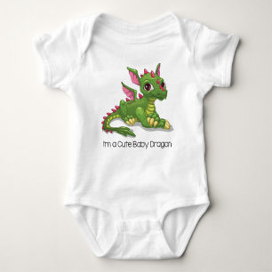 Niedlicher grüner Drache Baby Strampler