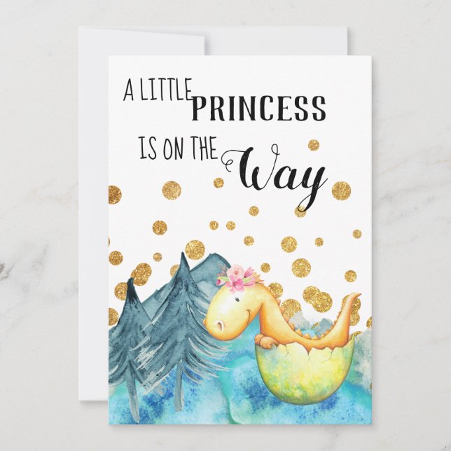 *~* Niedlicher Grüner Drachen, der die Kindermädch Einladung (Vorderseite)