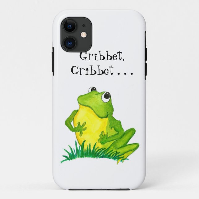 Niedlicher Grüner Frosch auf Weiß Case-Mate iPhone Hülle (Rückseite)