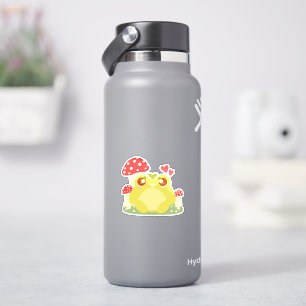 Niedlicher grüner Frosch in der Natur Aufkleber