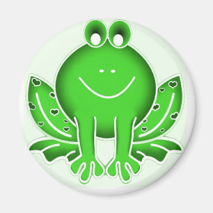 Niedlicher grüner Frosch Magnet