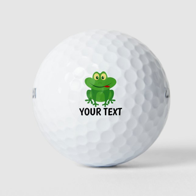 Niedlicher grüner Frosch Sonderdruck Golf Geschenk Golfball (Vorderseite)