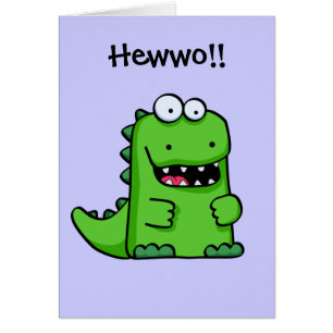 Niedlicher grüner glücklicher Dinosaurier