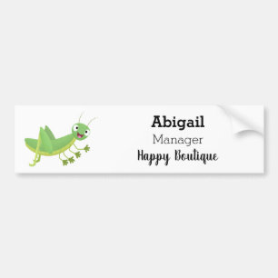 Niedlicher Grüner-Happy-Cartoon Autoaufkleber