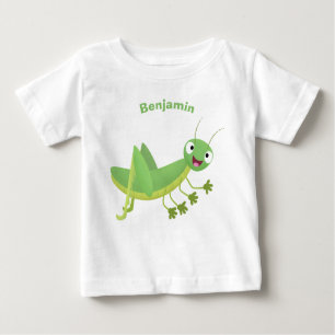 Niedlicher Grüner-Happy-Cartoon Baby T-shirt