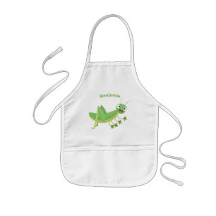 Niedlicher Grüner-Happy-Cartoon Kinderschürze