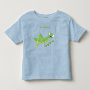 Niedlicher Grüner-Happy-Cartoon Kleinkind T-shirt