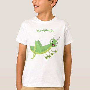 Niedlicher Grüner-Happy-Cartoon T-Shirt