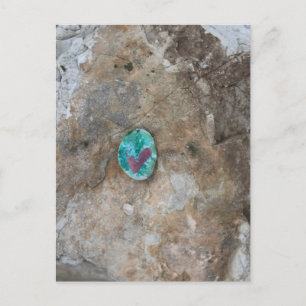 Niedlicher Grüner Herz Rock am Burlington, Fluss I Postkarte