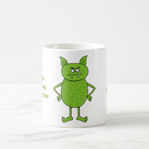 Niedlicher grüner Kobold-Cartoon Tasse