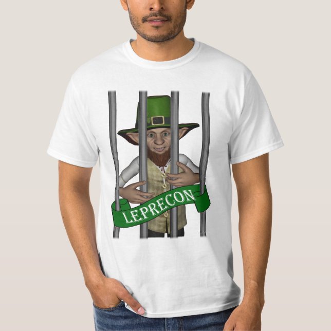 Niedlicher grüner Kobold hinter Gittern T-Shirt (Vorderseite)