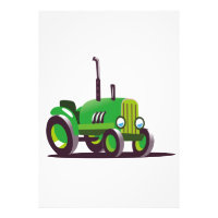 Niedlicher grüner Traktor