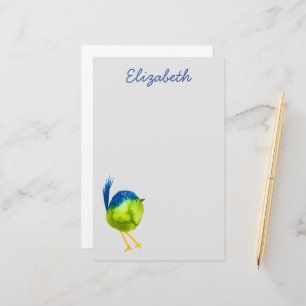 Niedlicher grüner Wasservogel Briefpapier