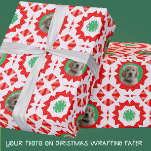 Niedlicher Grüner Weihnachtshund Liebhaber Begleit Geschenkpapier