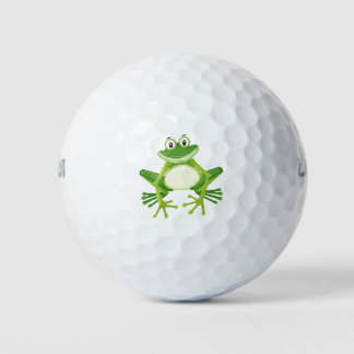 Niedlicher Grünfrosch Cartoon Golfball