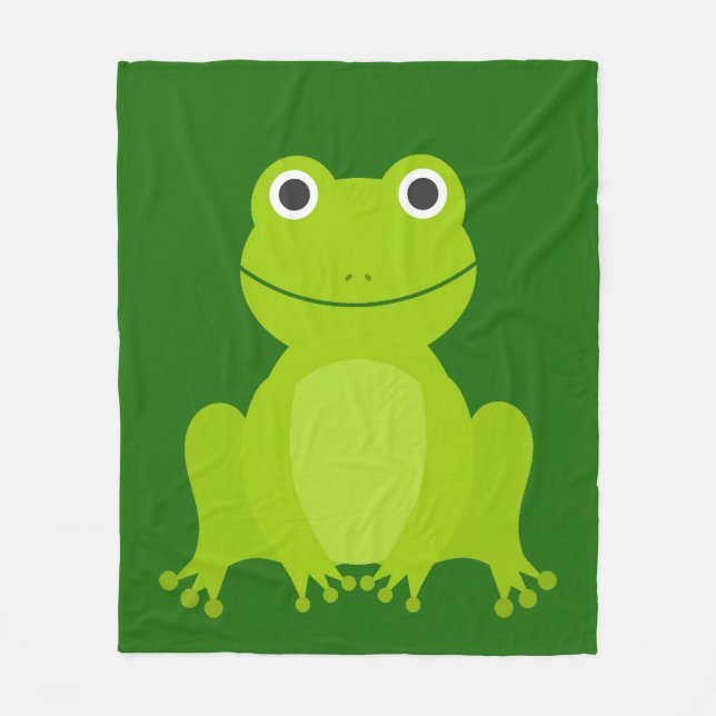 Niedlicher Grünfrosch Fleece Blanket (Vorderseite)