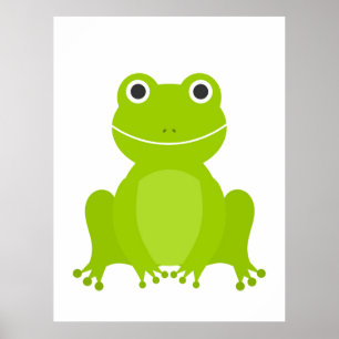 Niedlicher Grünfrosch Poster