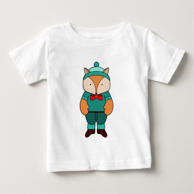 Niedlicher Grünfuchs Baby T-shirt (Vorderseite)