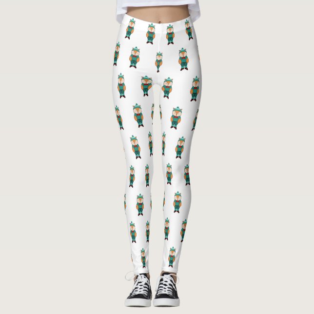 Niedlicher Grünfuchs Leggings (Vorderseite)