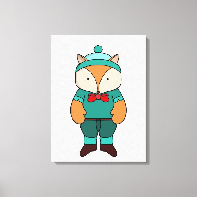 Niedlicher Grünfuchs Leinwanddruck (Vorderseite)