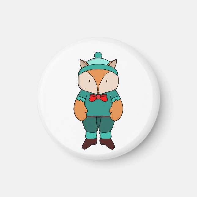 Niedlicher Grünfuchs Magnet (Vorne)