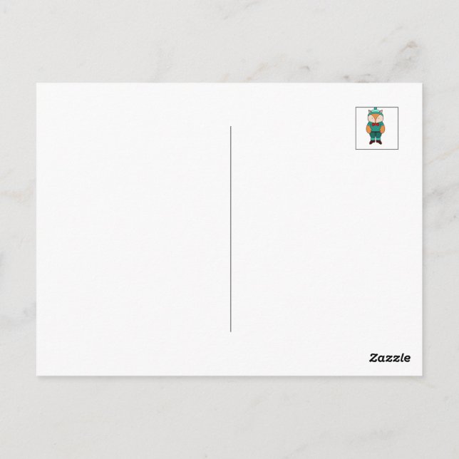 Niedlicher Grünfuchs Postkarte (Rückseite)