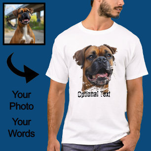 Niedlicher Grunge-Effekt  Foto Hund Vater Lover. T-Shirt