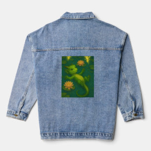Niedlicher Grünwalddrachen Jeansjacke